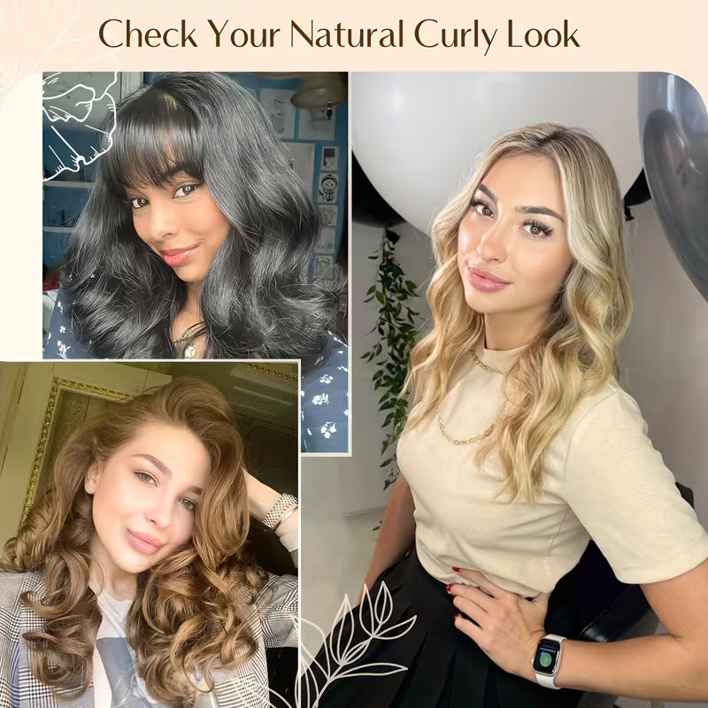 4pcs Heatless Curling Set – No Heat Overnight Curling Rod & Satin Bonnet for Frizz-Free Curls