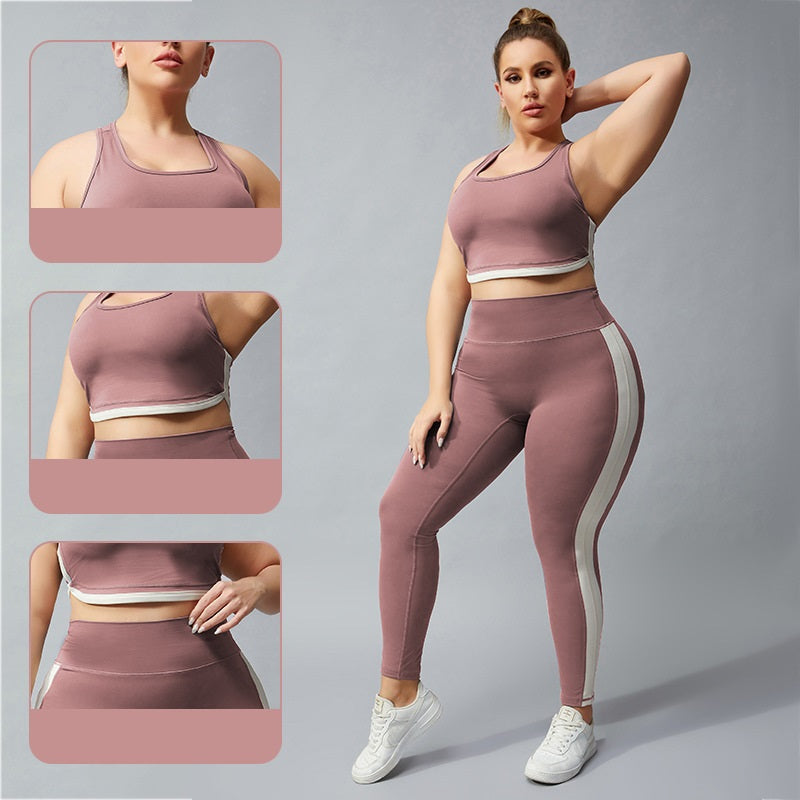 Running Yoga Racerback Type Nude Contrast Fitness Pants For Women
