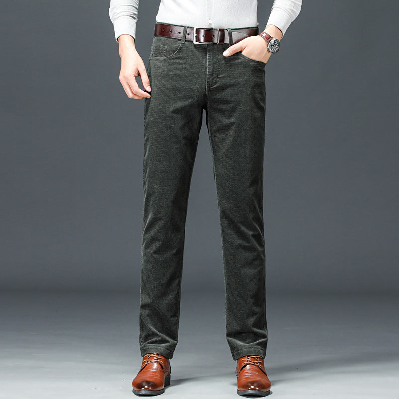 Men's Business Formal Corduroy Straight Pants