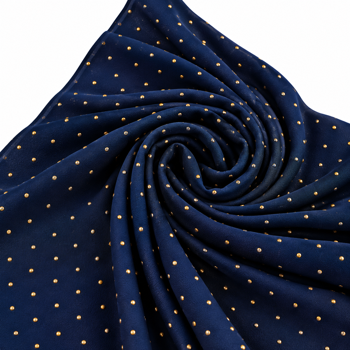 Chiffon Hijab for Women with Golden Stone Details/Sheila