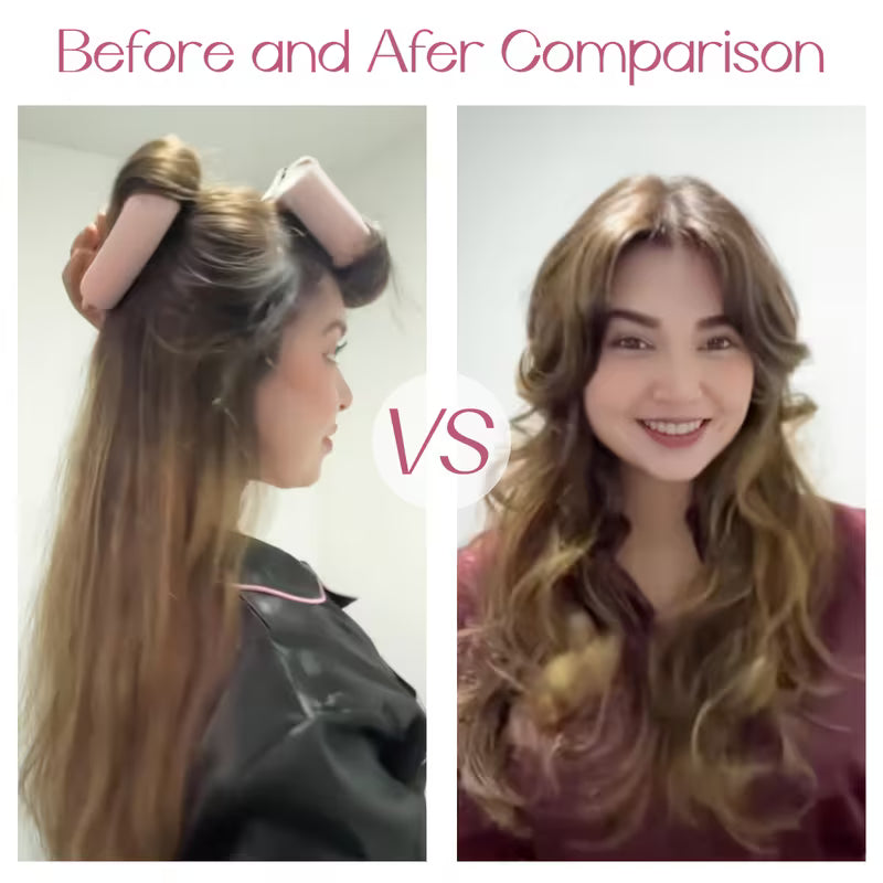 4pcs Heatless Curling Set – No Heat Overnight Curling Rod & Satin Bonnet for Frizz-Free Curls