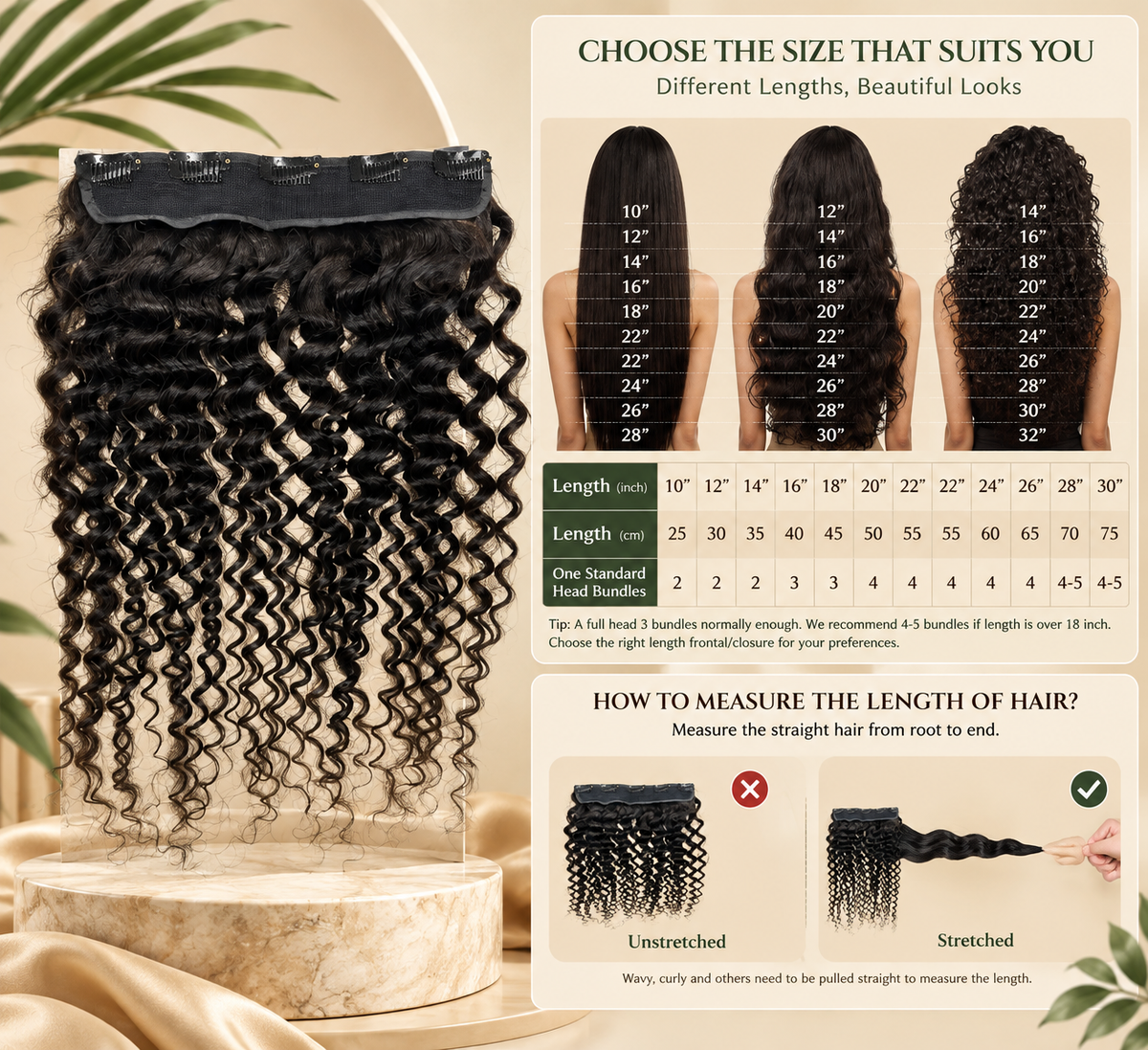 Curly Human Hair Clip-In Extensions – Italian & Vietnamese Hair | 16–30 Inches