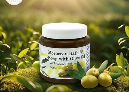 Moroccan Bath Soap With Olive Oil,100% Natural and Herbal Extract