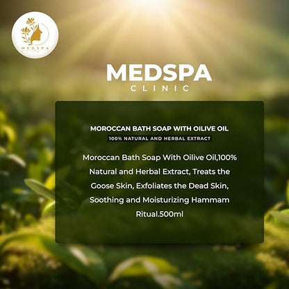 Moroccan Bath Soap With Olive Oil,100% Natural and Herbal Extract