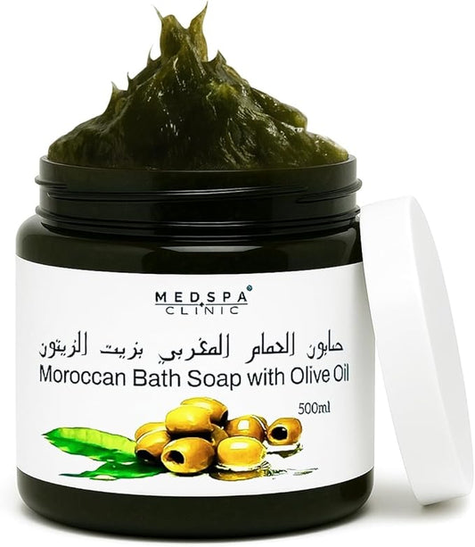 Moroccan Bath Soap With Olive Oil,100% Natural and Herbal Extract