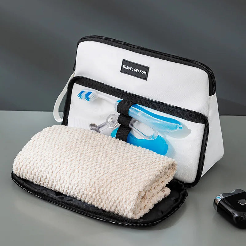 Triangle men's toiletry bag large capacity wet and dry separation waterproof business trip cosmetics storage bag