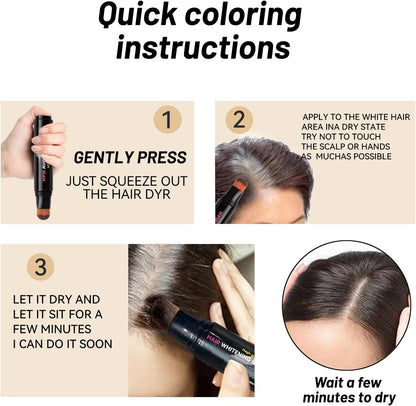 Disposable Hair Dye Pen - Brown Hair Root Touch Up Stick