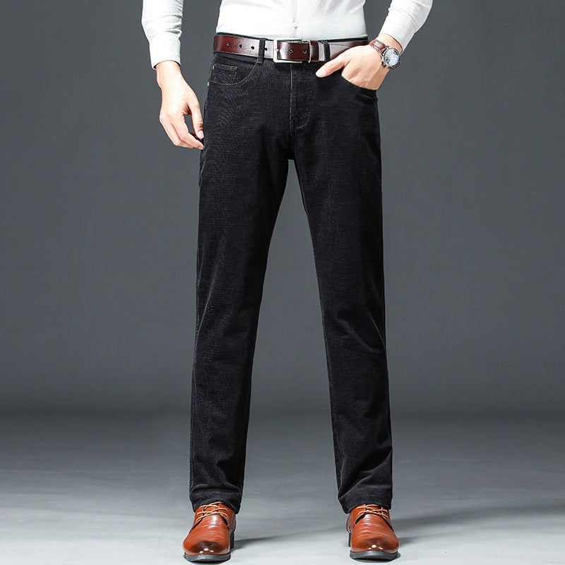 Men's Business Formal Corduroy Straight Pants