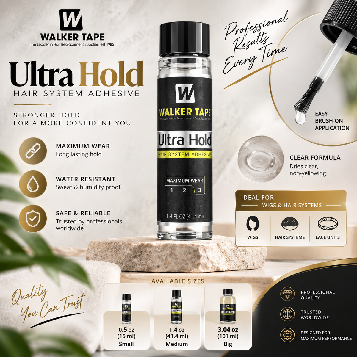 Walker Tape Ultra Hold Liquid Bond Adhesive for Wigs – Hair System Glue