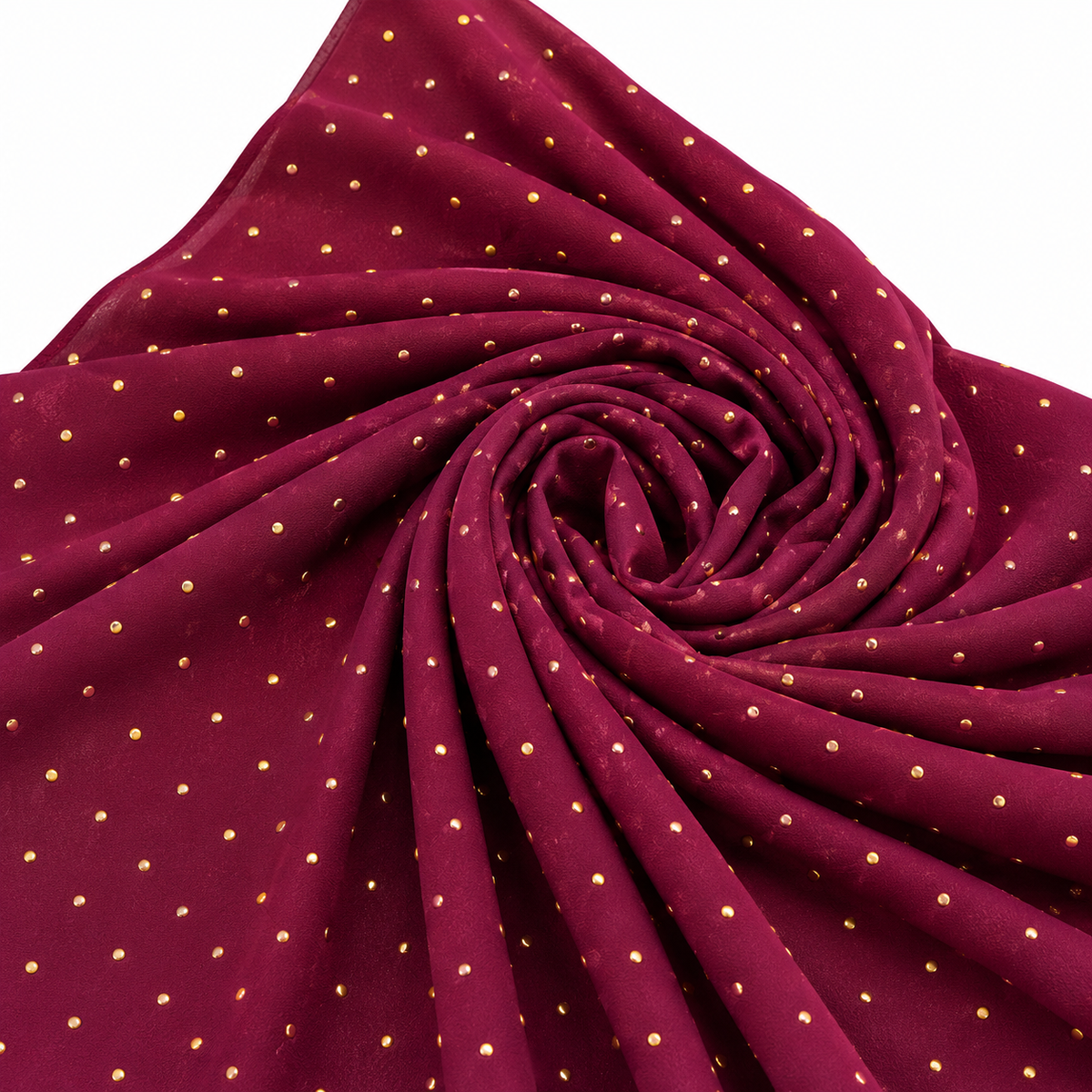 Chiffon Hijab for Women with Golden Stone Details/Sheila