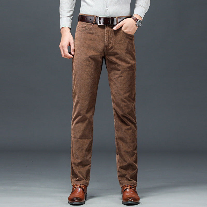 Men's Business Formal Corduroy Straight Pants