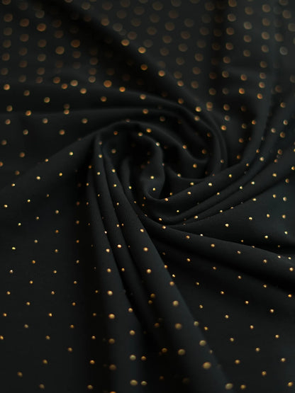 Chiffon Hijab for Women with Golden Stone Details/Sheila