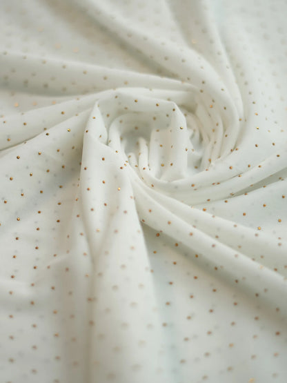 Chiffon Hijab for Women with Golden Stone Details/Sheila