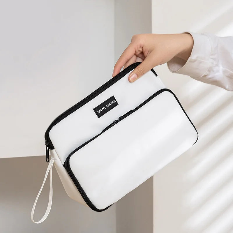 Triangle men's toiletry bag large capacity wet and dry separation waterproof business trip cosmetics storage bag