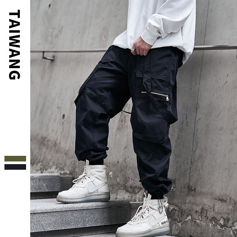 Casual Pants Japanese Strap Paratrooper Functional Pants