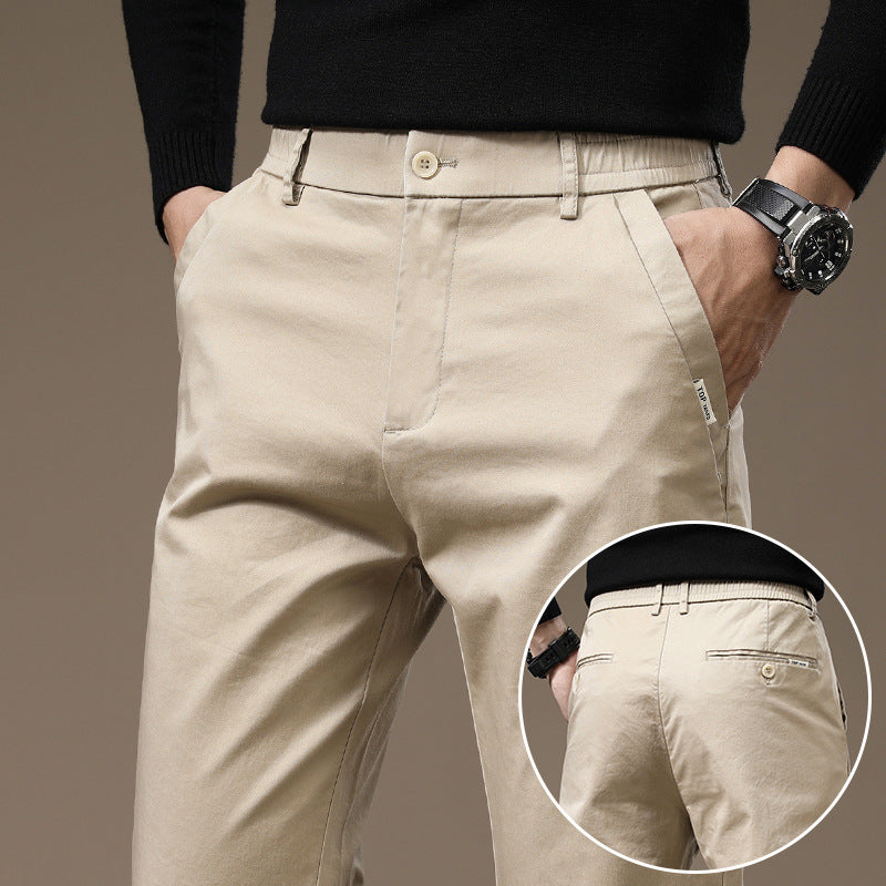 Combed Cotton Light Business Casual Pants Men