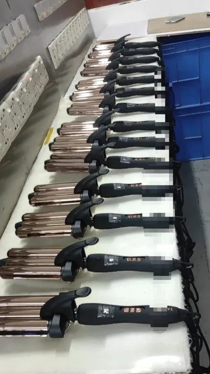 Multi-Functional Auto Rotating Interchangeable Curling Wand/Curling Iron Volumizing Brush/Automatic Curler with Ceramic Coating