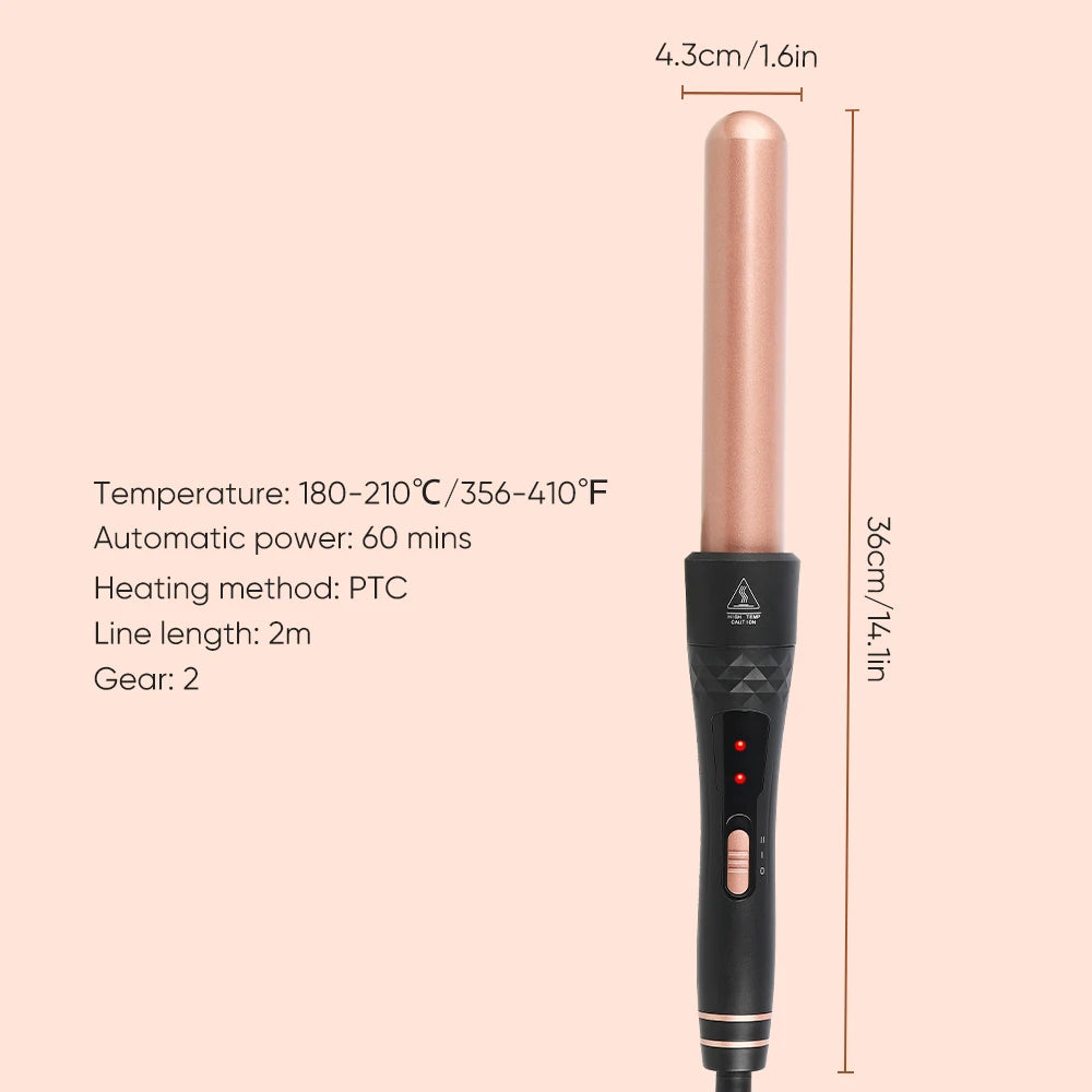 Multi-Functional Auto Rotating Interchangeable Curling Wand/Curling Iron Volumizing Brush/Automatic Curler with Ceramic Coating