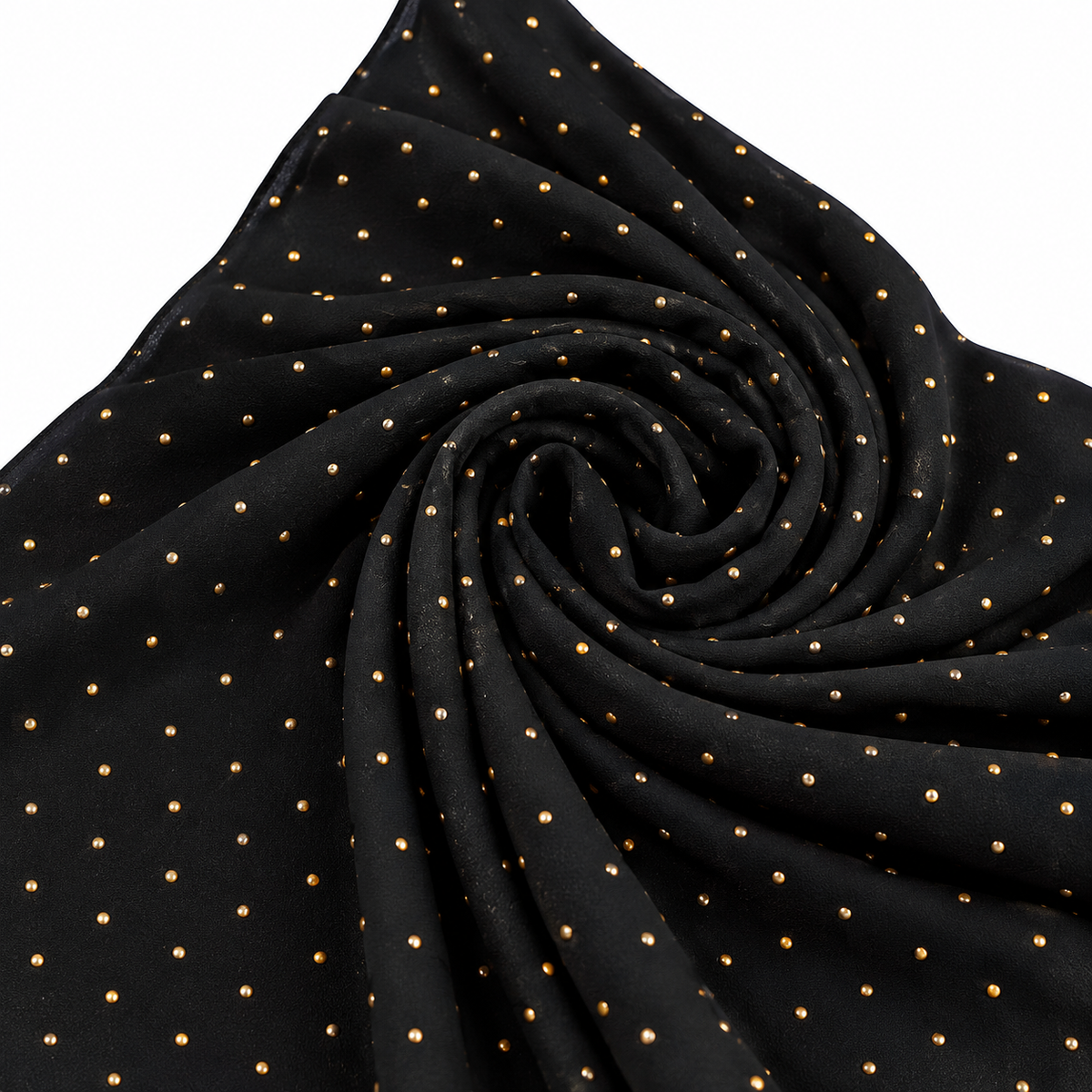 Chiffon Hijab for Women with Golden Stone Details/Sheila