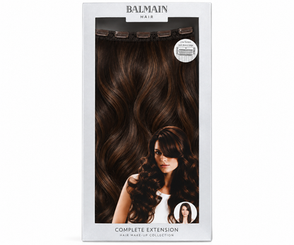 Balmain Chocolat Brown Hair Make-Up Complete Extension 40cm – Memory®Hair Clip-In