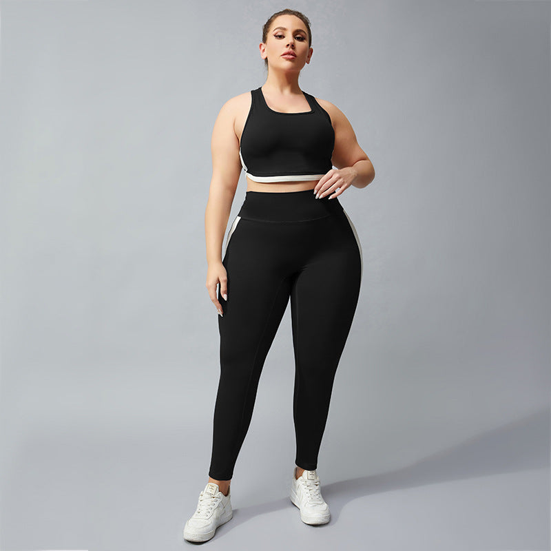 Running Yoga Racerback Type Nude Contrast Fitness Pants For Women