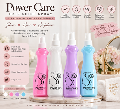 Power Care Hair Shine Spray for Human Hair Wigs & Extensions – 250ml