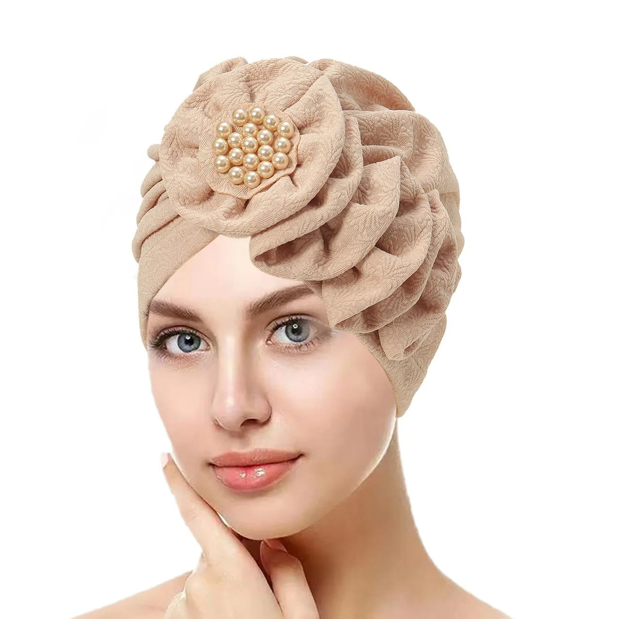 Premium Floral Muslim Hijab Hat - Elegant Turban Bonnet
