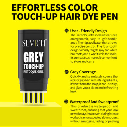SEVICH Grey Touch Up Hair Color Pen – Instant Root Concealer for Grey Hair